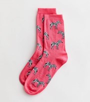 New Look Bright Pink Zebra Socks